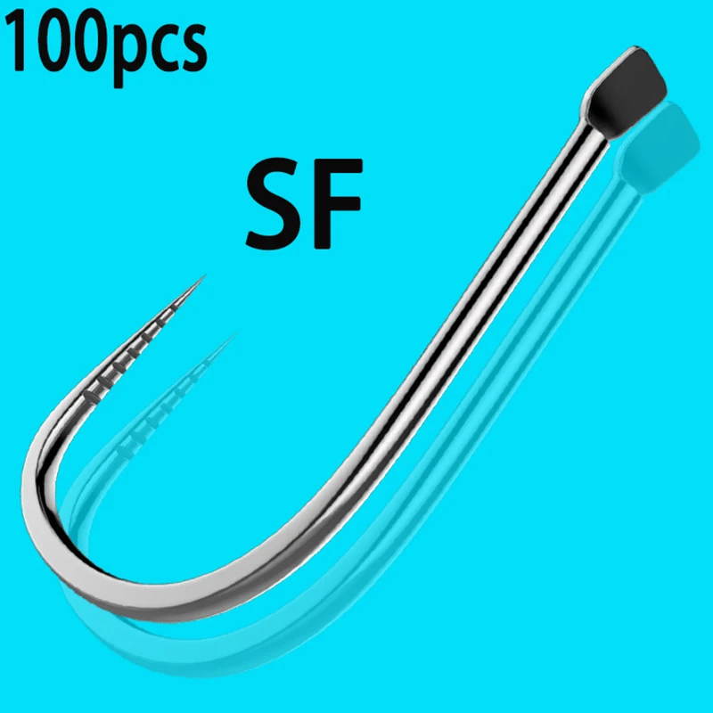 100pcsfishingaccessoriessnakelikebellycutneedlehooktipfishing