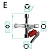 Multifunction Cross Switch Square Key Wrench Alloy Universal Triangle For Elevator Electrical Cupboard Box Train Cabinet 4