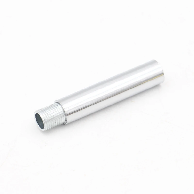 LED Lamp Accessories Thread Adapter 10 pieces M10 Female Metal Thread Tube Chrome Screw Pipe Both Ends Inner Thread Extension Tube for Lighting Fixtures