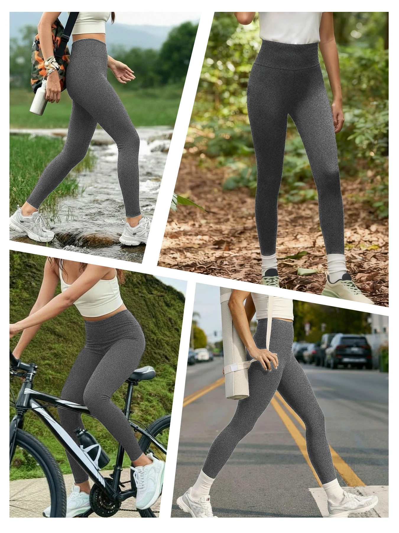 Women's High Waisted Leggings with Tummy Control - Super Soft Fabric Ideal for Yoga Running Workout and Relaxing at Home - 3