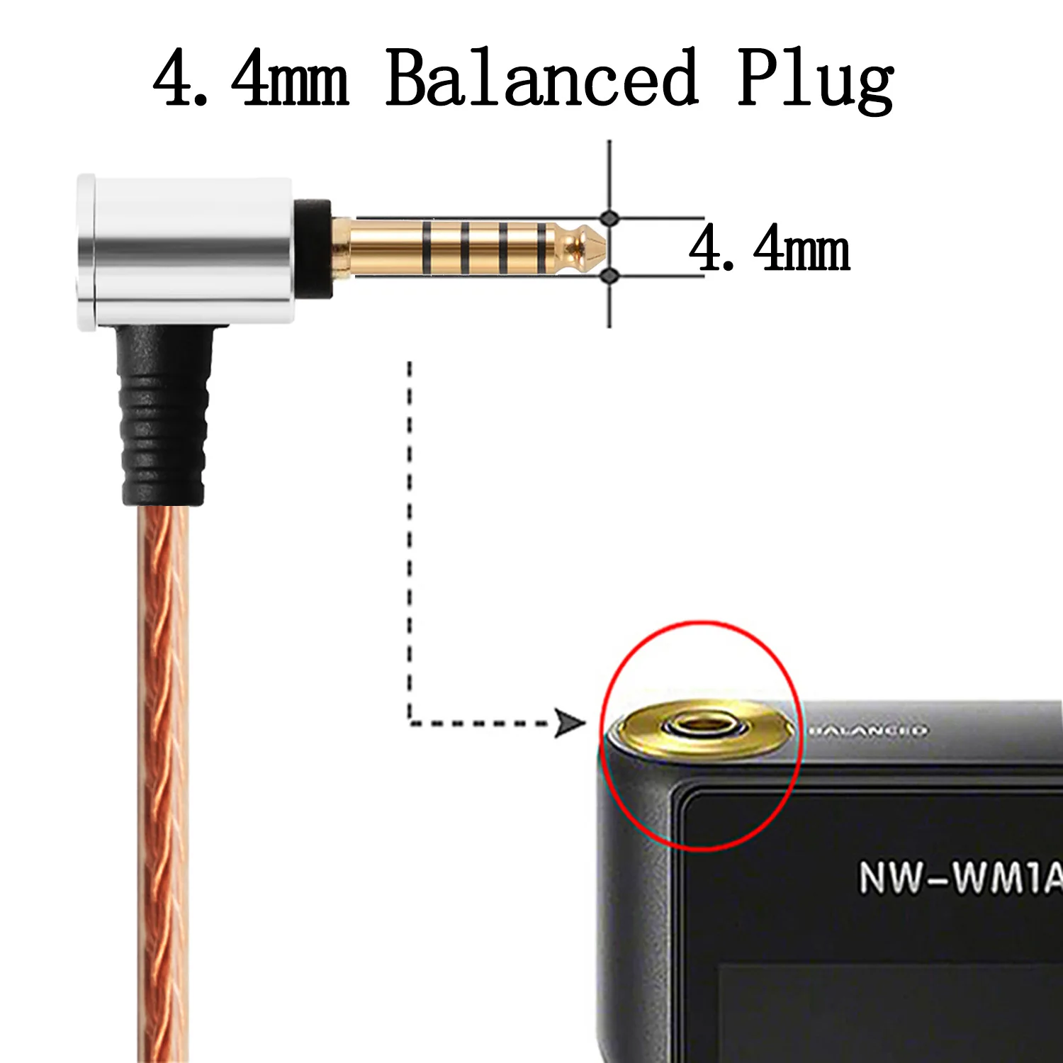 4.4mm 2.5mm Balanced Audio Headphone Cable AKG Q701, K702, K712, K712 PRO,K240, K240S, K240 MK II
