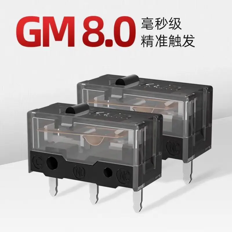 Kailh gm 8.0 Micro Interruptor Contator do Ouro 80 Milhão Vida do Clique Rato de Computador Botão Esquerdo e Direito do Micro Interruptor Novo a 10 Pcs