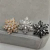 5pc/lot Luxury Snowflake Style Zircon Button Micro Set Zircon Copper Plated Jewelry Accessories DIY Shirt Dress 5
