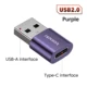 Type C to USB Purple