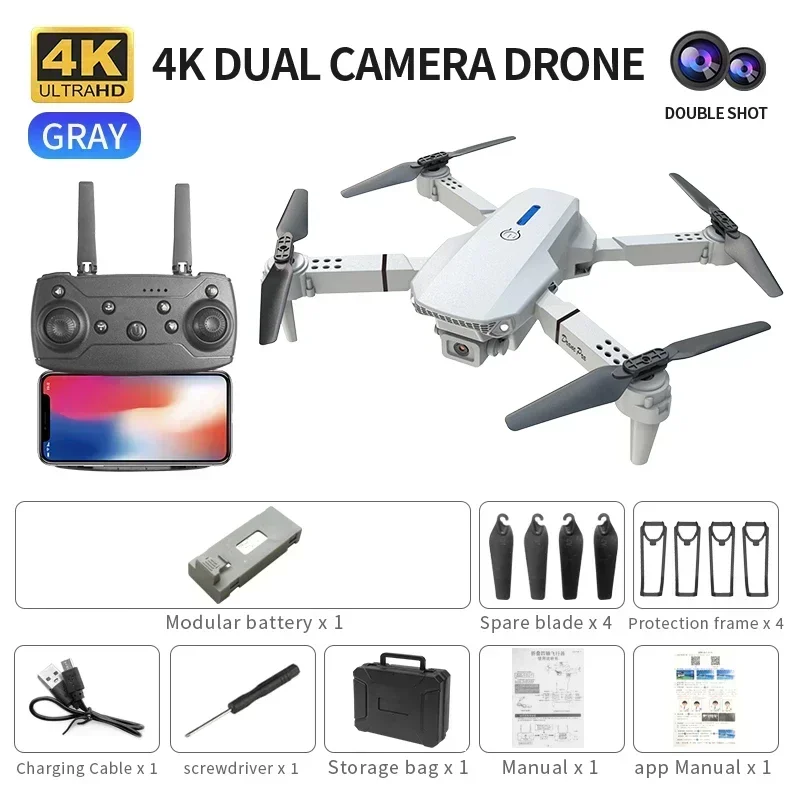 ตัวเลือกสินค้า โดรนพับได้ 4K WiFi FPV ของเล่นเด็ก