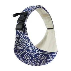 Enhanced Retro Baby Carrier with Wide Shoulder Straps and Portable Front Hug Design (Blue)