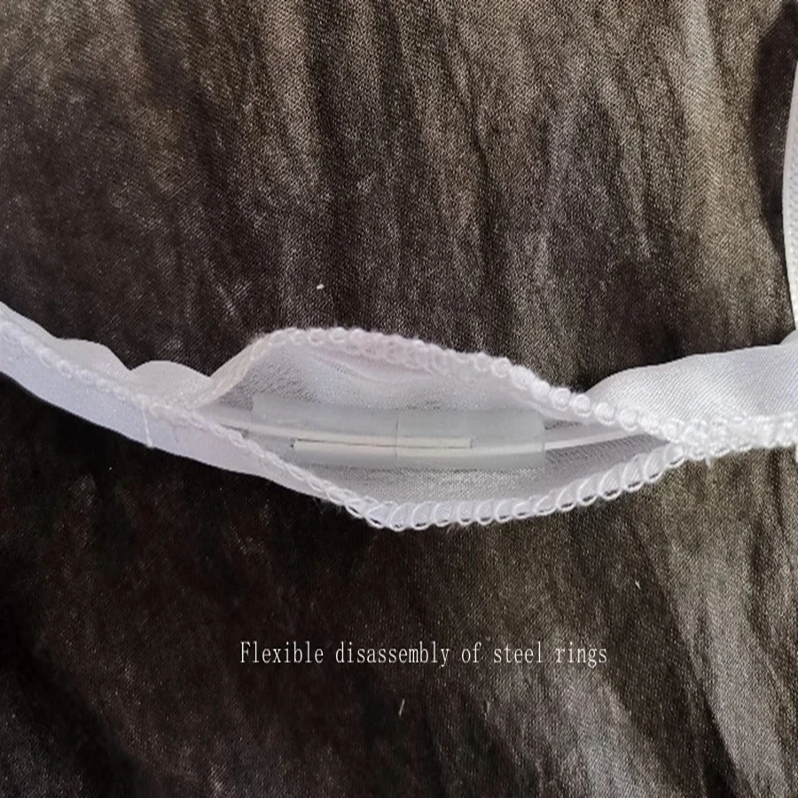 Petticoat Skirt Petticoat Underskirt Wedding Underskirt Lolita Petticoat Flower Girl Underskirt Wedding Petticoat Womens Hollow Out Caged 2-Hoop Petticoat Skirt Wedding Bridal Dress Cosplay Pannier Crinoline Underskirt Slip