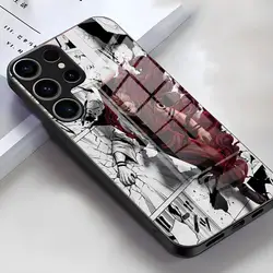 Sukuna Jujutsu Kaisen Anime Boy Glass Phone Case - Samsung S21 Plus (Black4)