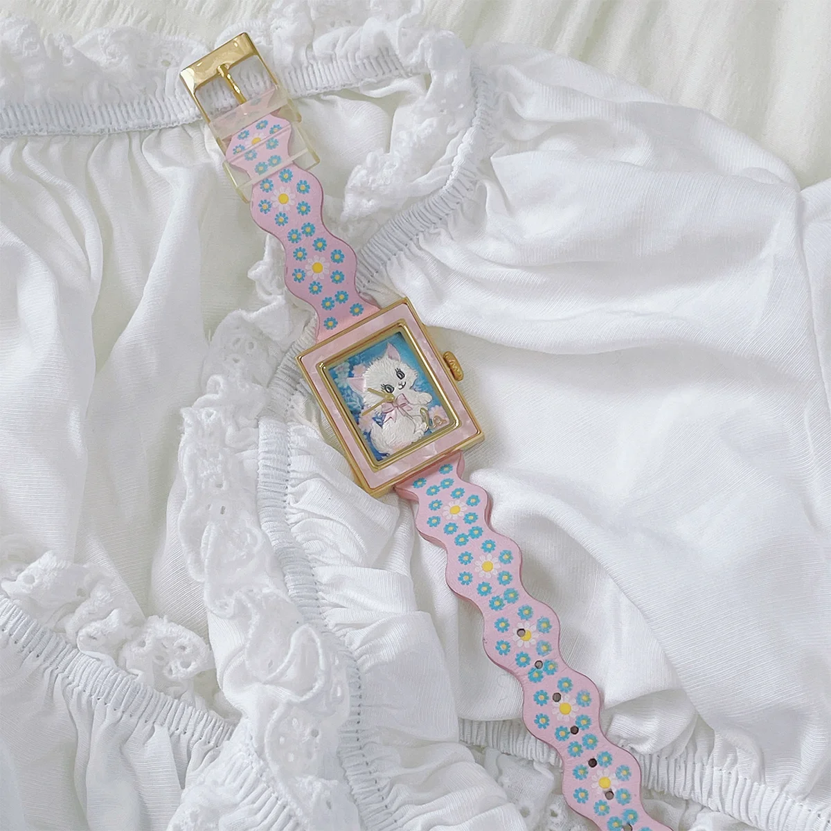 Cartoon Electronic Watch for Girl Blue Watch Cute Fashion Gift