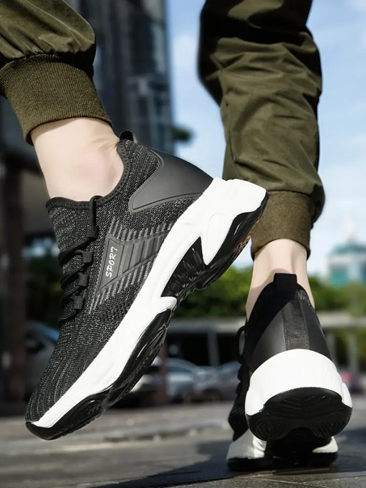 Herren Mesh Sneaker Mit Höhenvergrößerung Für Mehr Körpergröße_voghion.com