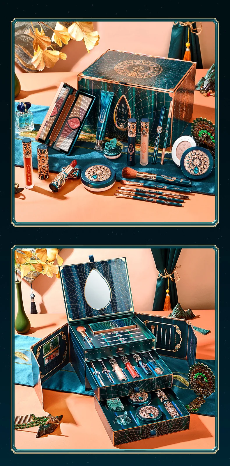 Phoenix Makeup Sets Include Daily Use Face Powder Foundation Concealer Eyeliner Make up Valentine's Day Christmas Gift Box