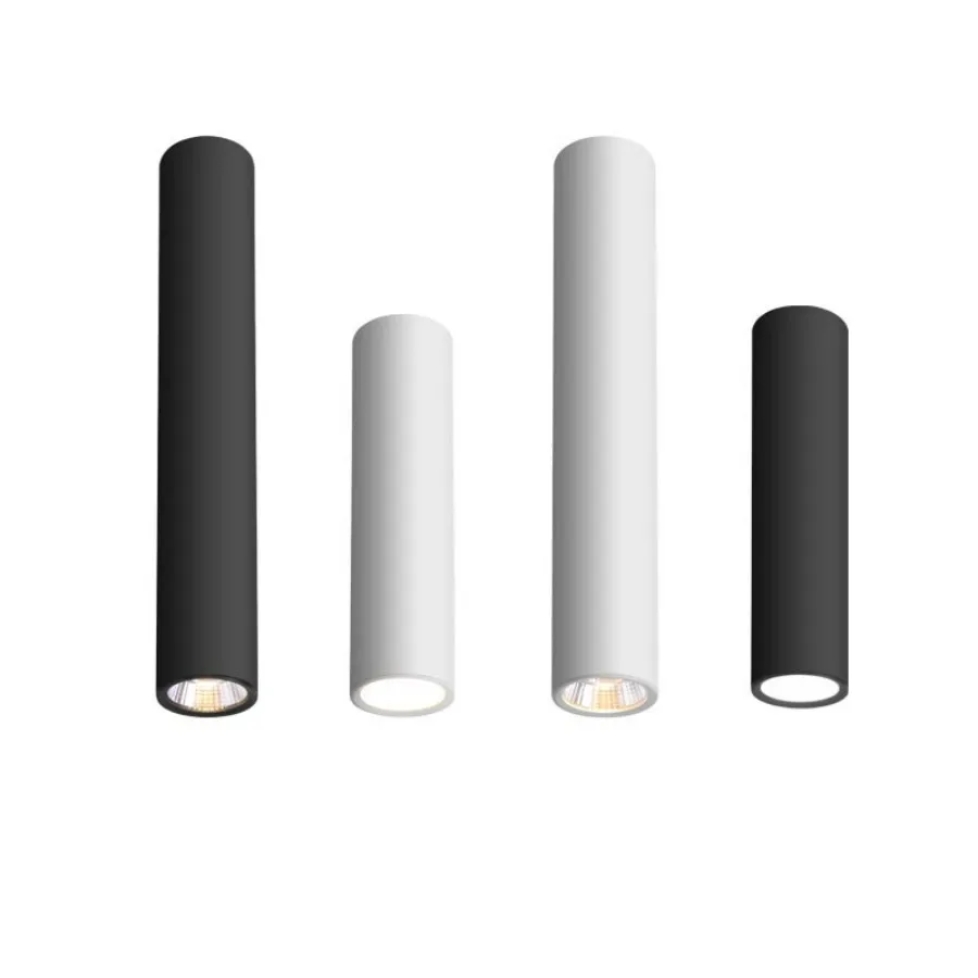 Long Barrel LED Down light Spotlight Ceiling light Dimmable COB 12W Surface Mounted Spotlights living Room Bedroom Shop 85-265V
