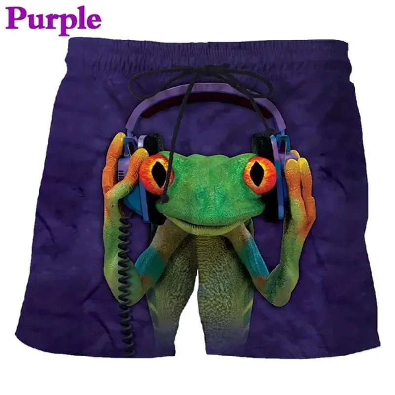 Summer Casual Animal Pattern Board Shorts For Men 3D Printed Men's Beach Shorts Streetwear Cute Funny Animal Shorts Hombre 3