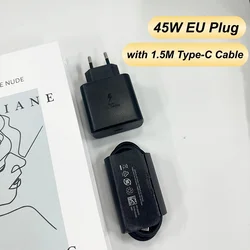Original Samsung 60W USB - C Fast Charger with 5A Cable - Black 45W EU 1.5M