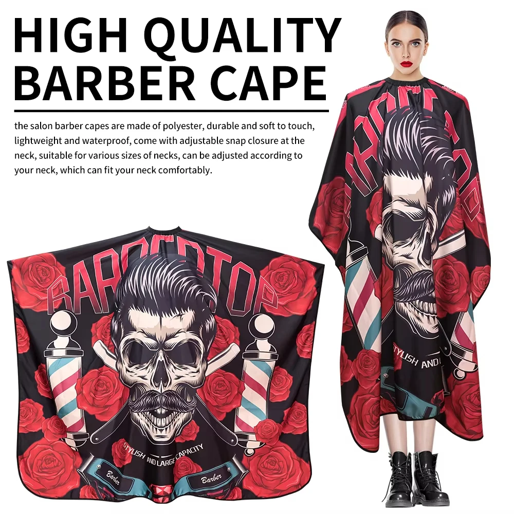 Red Barber Haircut Cloth Hairdresser Apron Hair Cut Cape Gown Hairdressing Coat for Barbershop Salon Professional Accessory haircut cape,hairdressing cape,beauty salon apron,hairdressing bibs