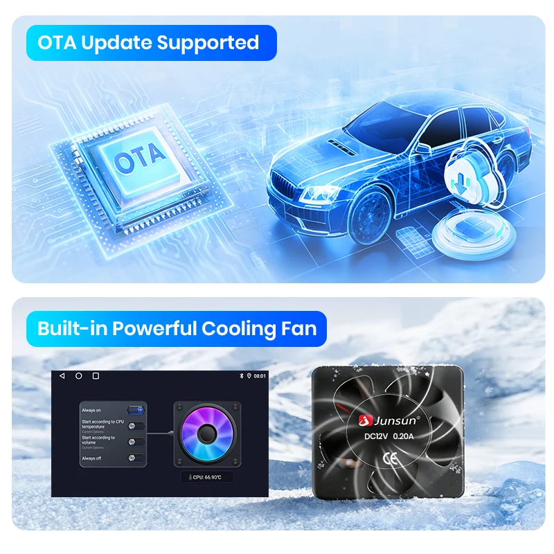 Radio para Auto Junsun de 7 Pulgadas para Audi A3 8P S3 RS3 2003-2012, CarPlay, Android Auto, FM, RDS, DSP, BT, GPS, Navegador, SWC, Pantalla Táctil HD IPS, Reproductor Multimedia Plug & Play, Llamadas Manos Libres, Unidad Principal con Estilo Original del Auto 7