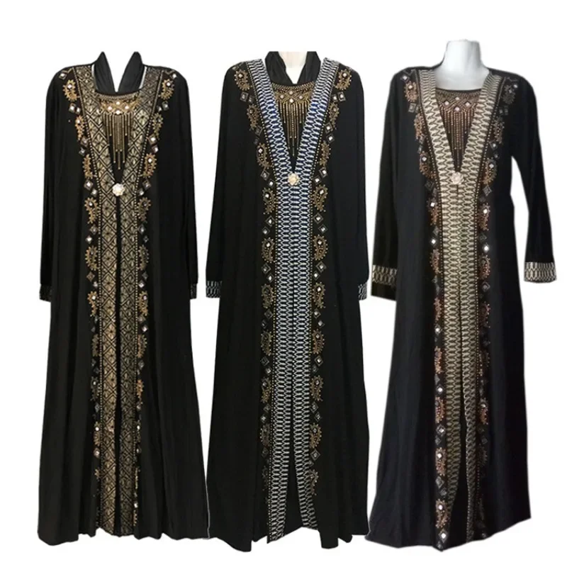 arab-women's-beaded-worship-gown-dress-muslim-sets-robes-femmes-Elegantes-chic-muslim-sets-evening-dresses-abaya-dubai