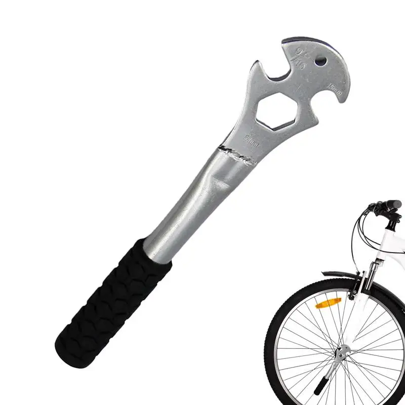 

Bicycle Pedal Wrench Extra Long Handle Sturdy Durable Cycling Pedal Spanner Install Repair Pedal Wrench for MTB Road Bike