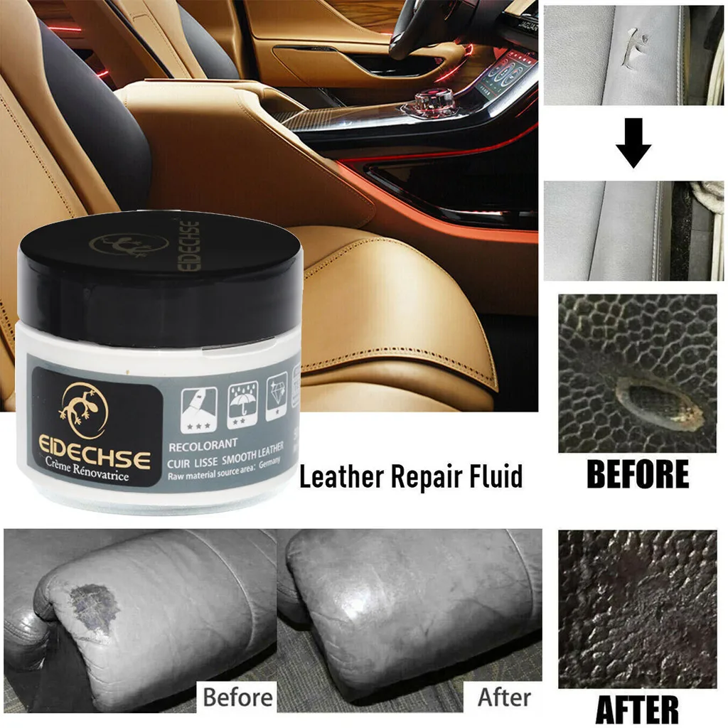 Leather Filling Paste 50ml Natural Leather Filler Repair Compound Leather Restoration Cream For Tears Crack Burns Holes Filler 5