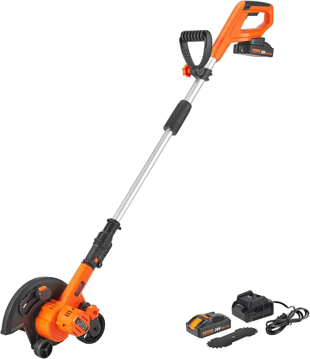 Lawn Edger 20 V Battery Powered Cordless Edger 9-inch Blade Lawn Tool with 3-Position Blade Depth Battery