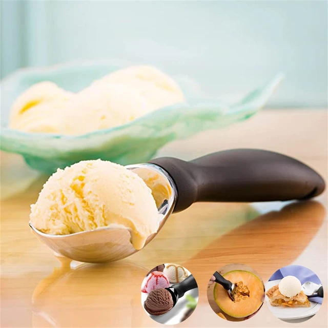 Two Size Ice Cream Scoops Stacks Stainless Steel Ice Cream Digger Non-Stick  Fruit Ice Ball Maker Watermelon Ice Cream Spoon Tool