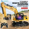 Huina 1/24 RC Truck 9CH Remote Control Digging Excavator Simulation Engineering Vehicle Sound Light Car Model Kid Christmas Gift 1