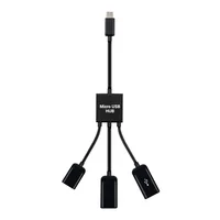 3 in1 Micro USB TYPE-C OTG Hub Adapter For Smartphone / Tablet Micro USB Splitter Compatible With Apple, Samsung, Lenovo, Asus