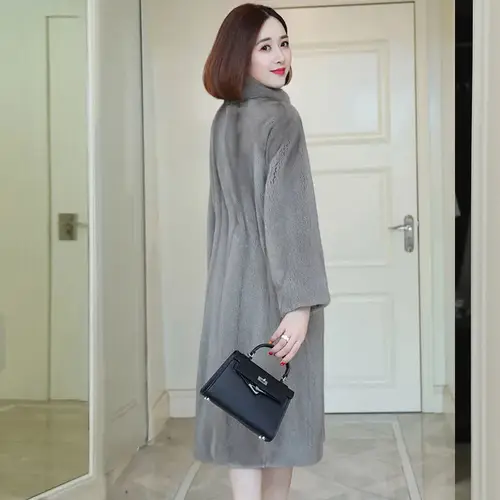 2026 Spring  Autumn NewCoat Fashion Design Sense Is Thin Wild Temperament High-End Imitation Mink Jacket Ladies Trend Thick 5XL - Image 5