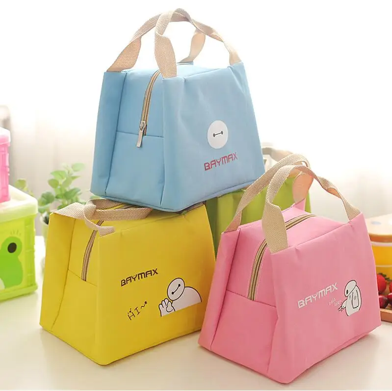 

Candy Color Cute Cartoon Reusable Lunch Grocery Tote Bag Organizer Holder Container for Travel Picnic School Office