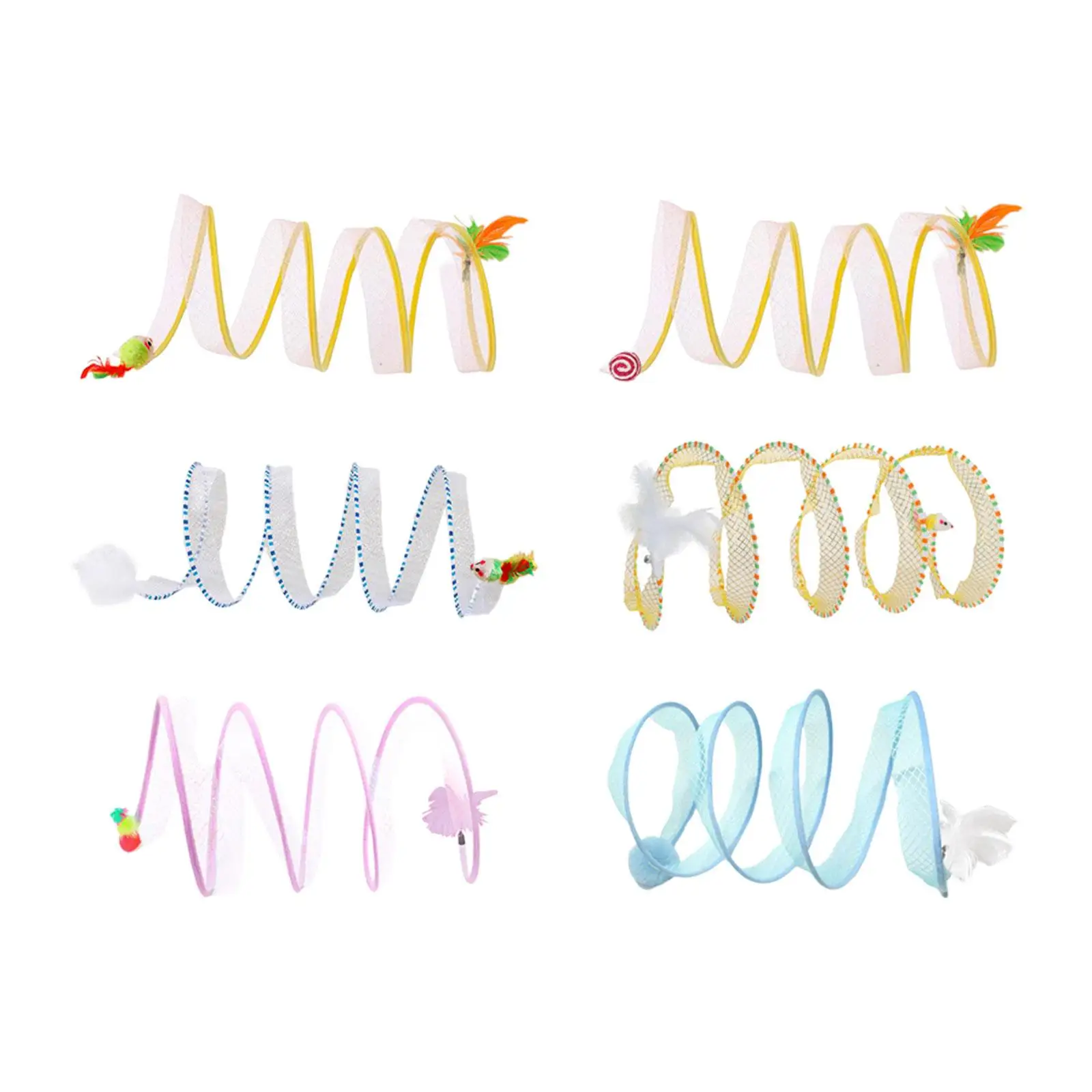 

Туннели для кошек, складные трубки, подиумная игрушка для домашних животных, спиральный туннель, игровой домик