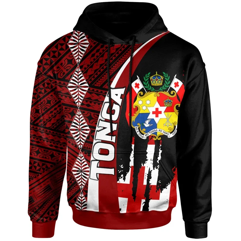 thumbnail image 1 of Sudadera con capucha con estampado 3D del escudo de armas de Tapa Tonga para hombre, sudaderas con capucha polinesias del Día Nacional de Tonga, sudaderas de moda, sudaderas, 1 of 5