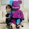 55CM Super Large Series Violent Bear Building Blocks Decoration Small Particle Three Dimensional Assembly Toy Gift 1