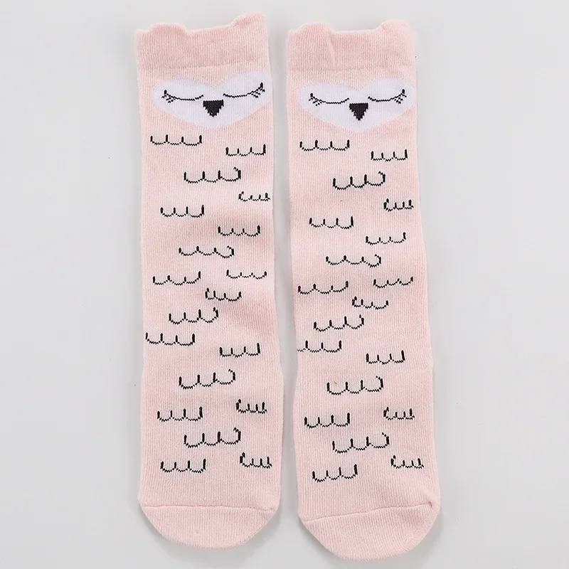 Pink owl sock