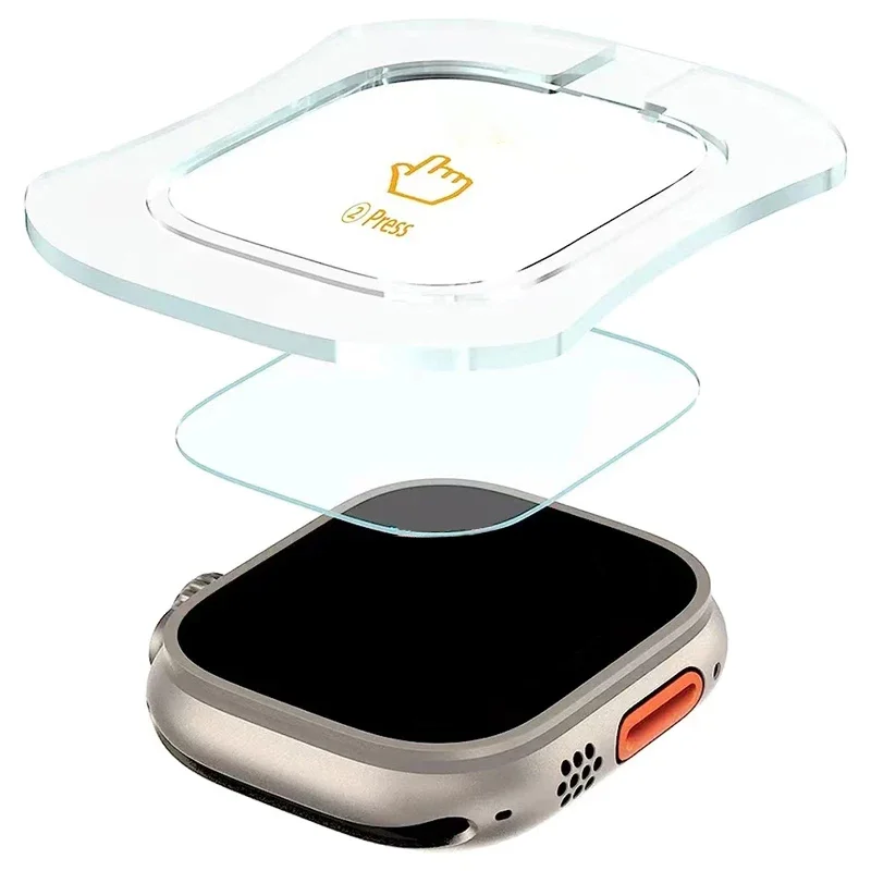 Premium Tempered Glass Screen Protector with Alignment Tool for 49mm Watches - 2 Pack Easy Install
