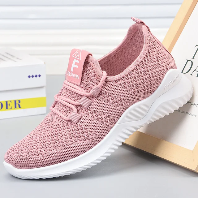 Zapatillas de deporte informales para mujer, zapatos planos transpirables, cómodos, suaves, versátiles, con cordones, a la moda, para correr, Verano - Image 3