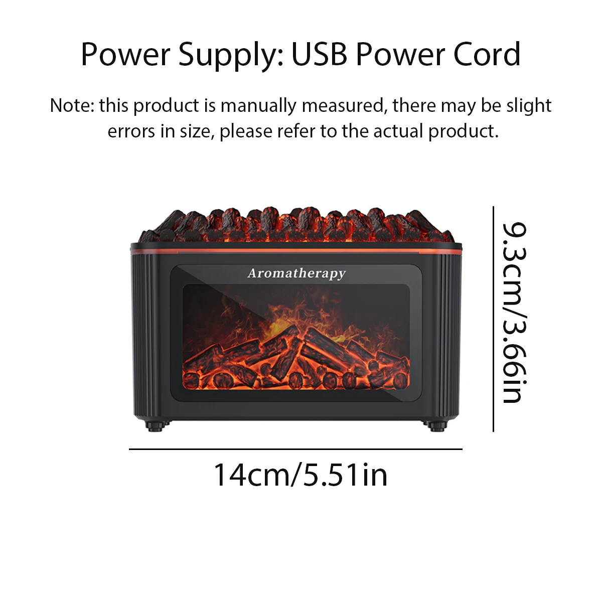 Simulated Fireplace Aroma Diffuser with 7-Color Flame Effects, Retro-Style Charcoal Design, Essential Oil Diffuser for Home Use 6
