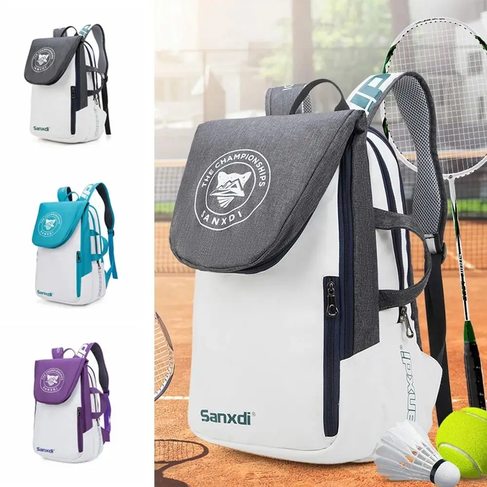 Foldable Tennis Paddle Backpack Large Capacity Handbag Tennis Bag Handheld Expandable Badminton Racket Bag Racquetball 3