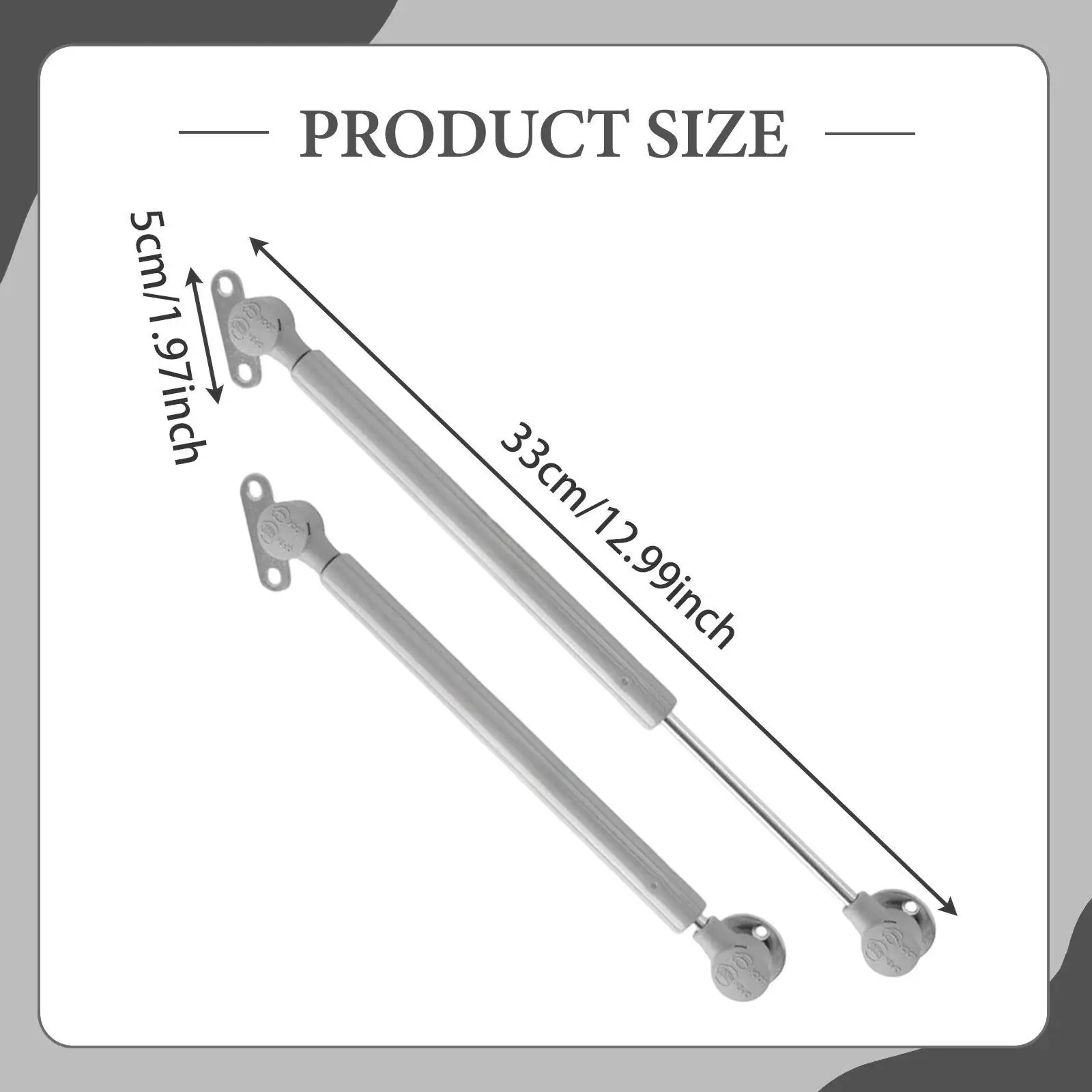 2x Flat Lid Support Hinges Toy Box Hinges Soft Close Gas Strut Spring Hinges for Heavy Curved Round Arched Flat Lids Wooden Box