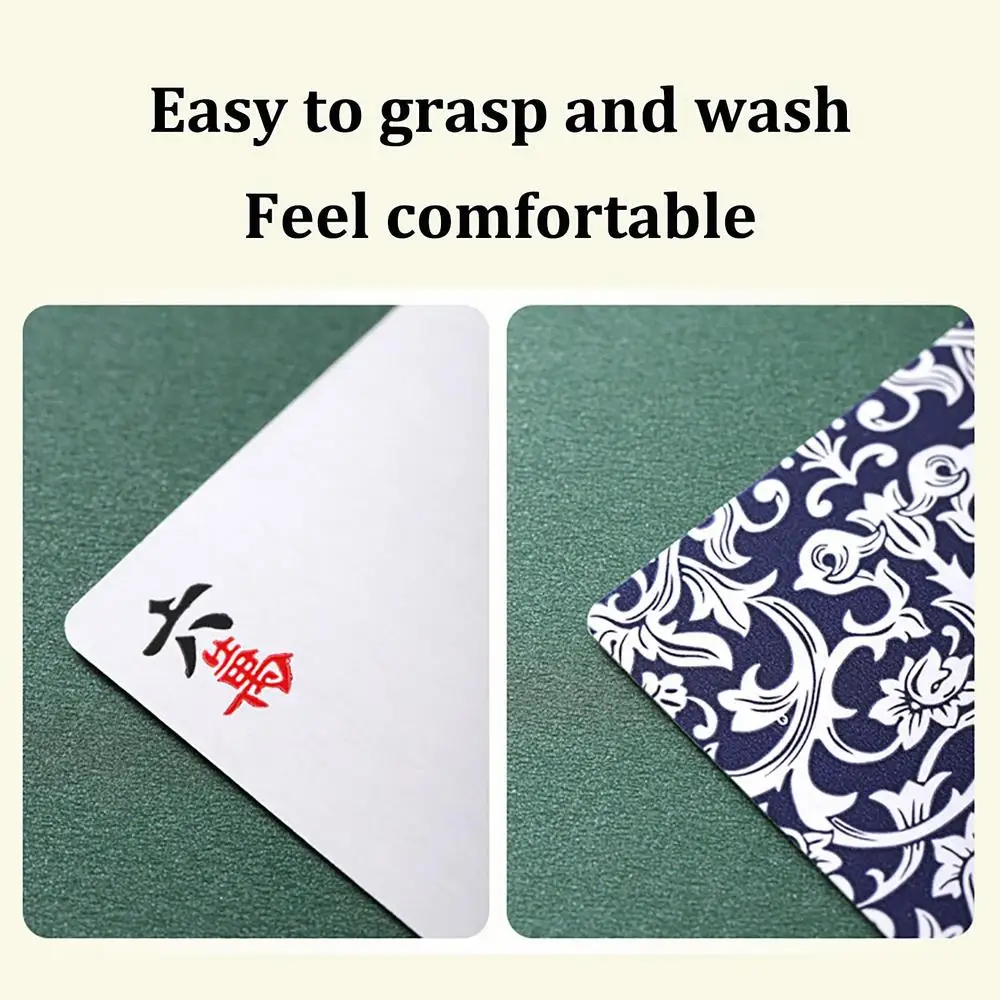 Description Picture 6 of item144 Cards/Set Mahjong Playing Cards Matte Travel Game Pokers Set Accessories For Family Gathering interactive game supplies