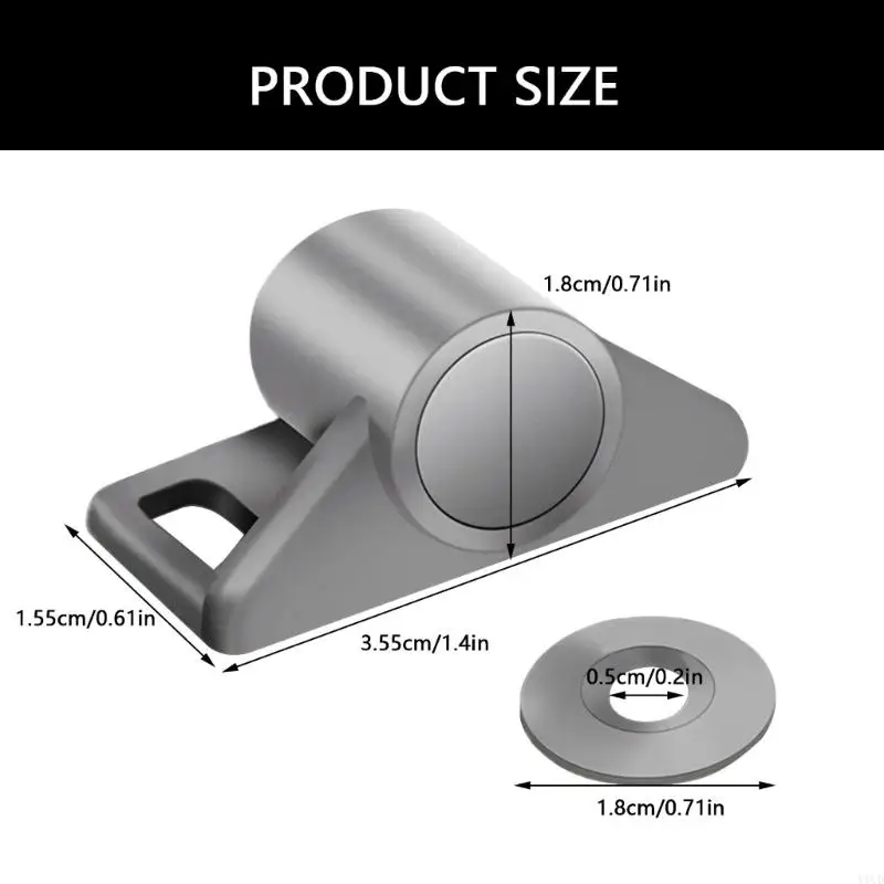 652F Multipurpose Strong Door Stoppers for Cabinets Easy Installation Without Drilling Rustproof Zinc Alloy