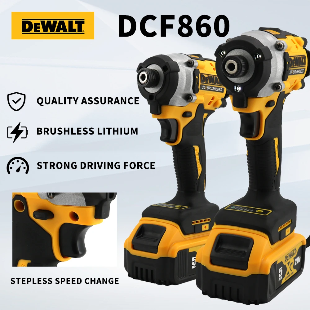 Dewalt DCF860 Cordless Compact Drill / Driver 20V Brushless Electric Drill Screwdriver Rechargeable Power Tools DCF850 Upgraded 3