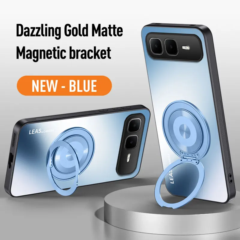 Magnetic Ring Stand Phone Case with Magsafe and Lens Protection