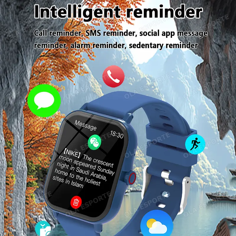 New Outdoor Smart Watch Health Monitoring Weather Bluetooth Call Music Control Sports Waterproof Women Men Smartwatch Gifts HW12 - Image 4