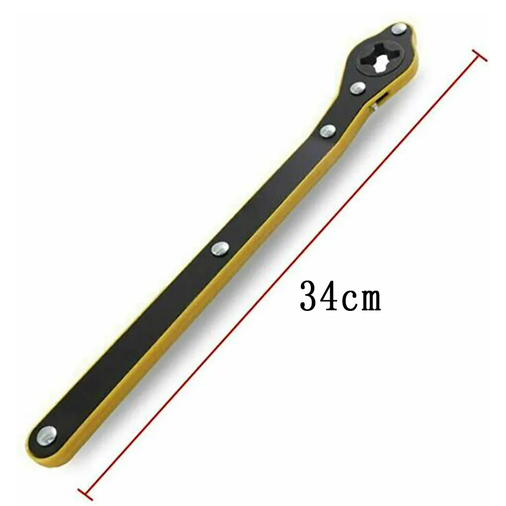 1pc 34 Cm Car Wrench Or Adapter Scissor Ratchet Wrench Garage Tire Wheel Lug Wrench Handle Repair Tool High Carbon Steel