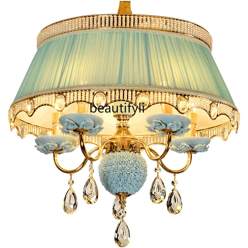 

CXH Crystal Chandelier Princess Room Bedroom Dining Room Romantic and Cozy French Lamp