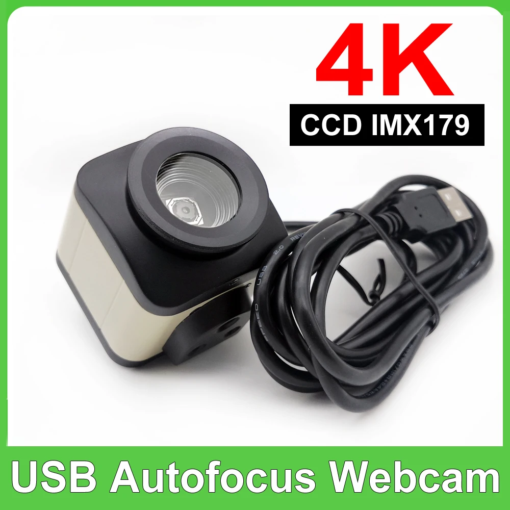 4K Live Conference Webcam Auto Focus USB Camera IMX179 Sensor UVC Plug and play OTG PC Video Camera for OBS//YouTube