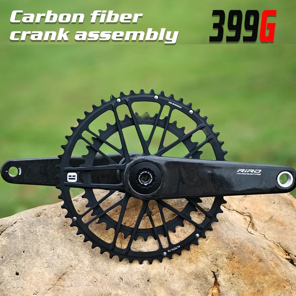 RIRO ACF Carbon Fiber Road Crankset 29MM 50-34 52-36 53-39T 11/12 Speed - Image 5