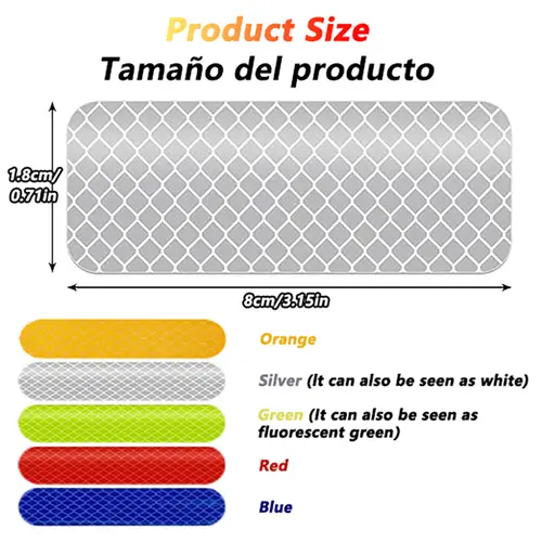 80-10PCS Helmet Safety Warning Reflective Stickers Strip Waterproof High Visibility Reflector Tape For Night Riding Walking Car - Image 5