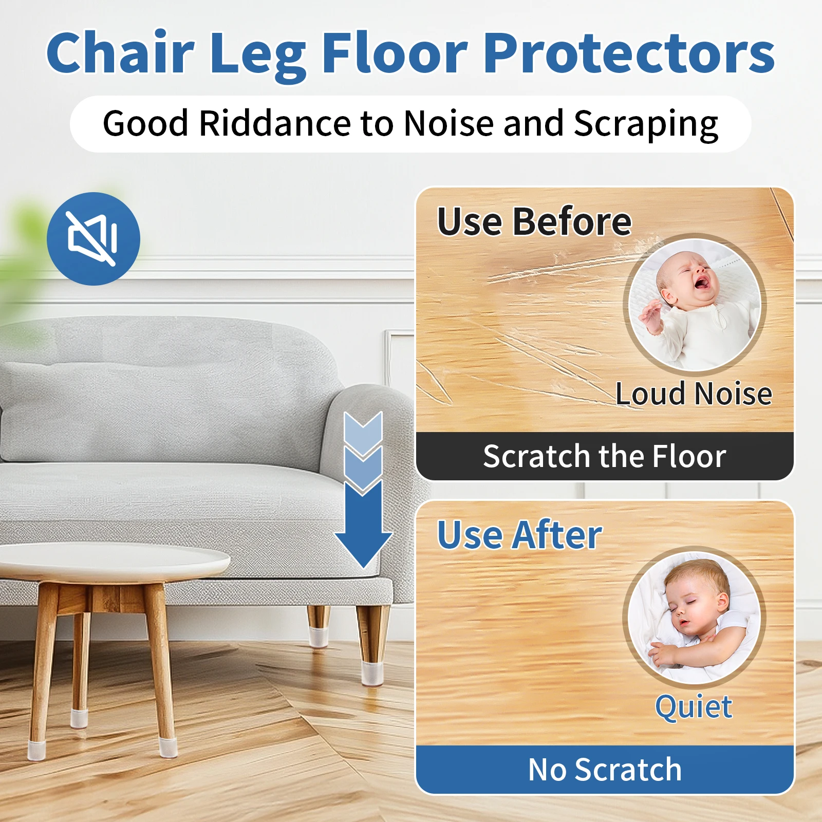16PCS Chair Leg Caps Silicone Chair Leg Floor Protectors Felt Furniture Table Pad Furniture Leveling Feet Cover Home Decor chair leg caps