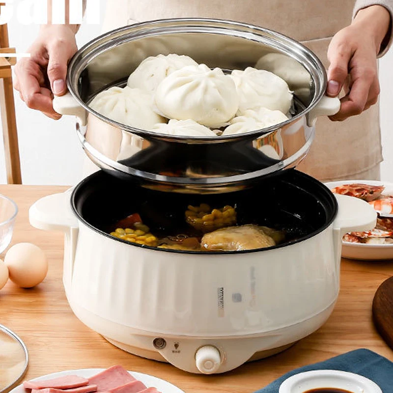 Multi Cookers Single/Double Layer Electric Pot 1.7L 1-2 People Household Non-stick Pan Hot Pot Rice Cooker Cooking Appliances 2